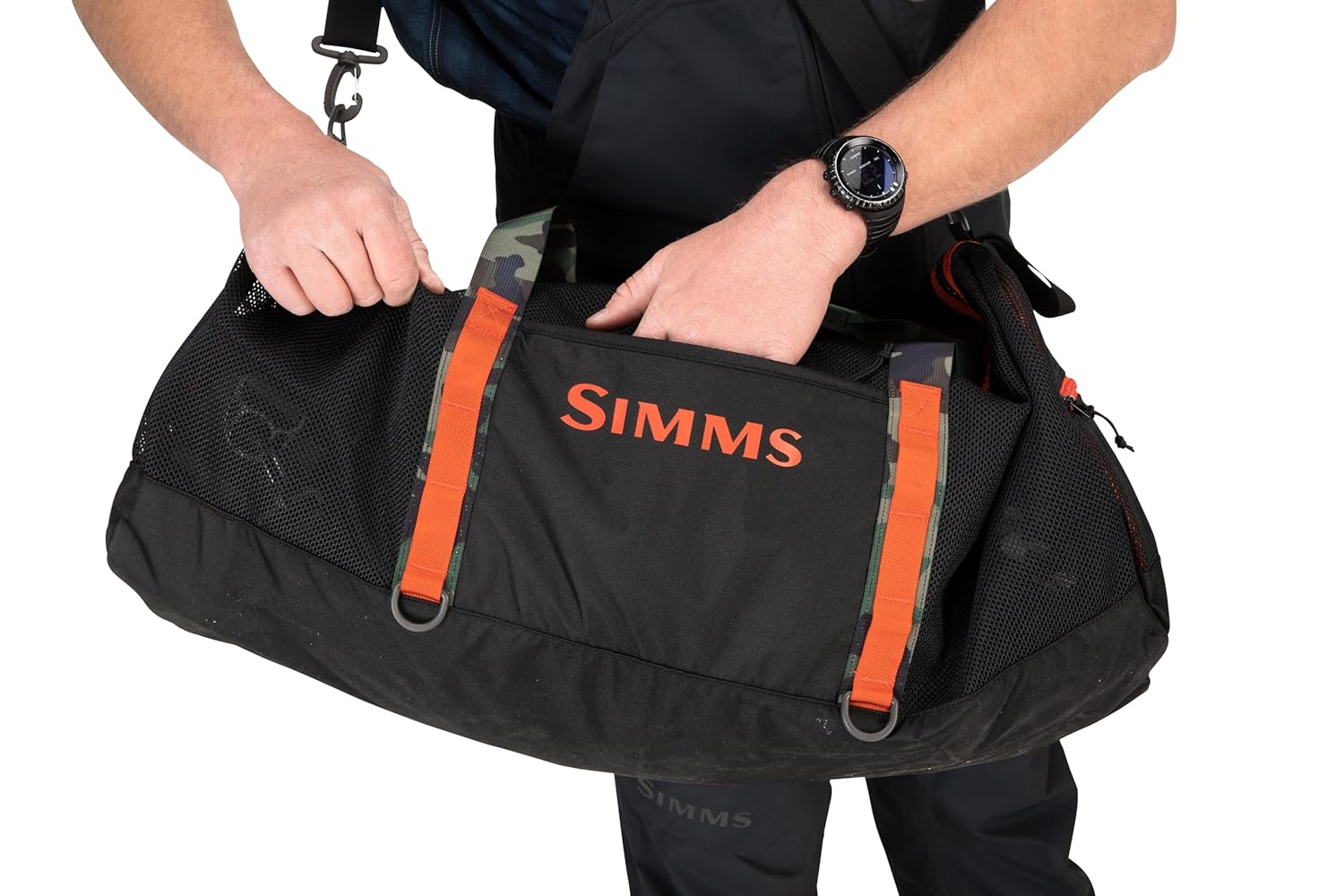 Amazon.com: Simms Challenger Mesh Duffel - 60L Black 60L